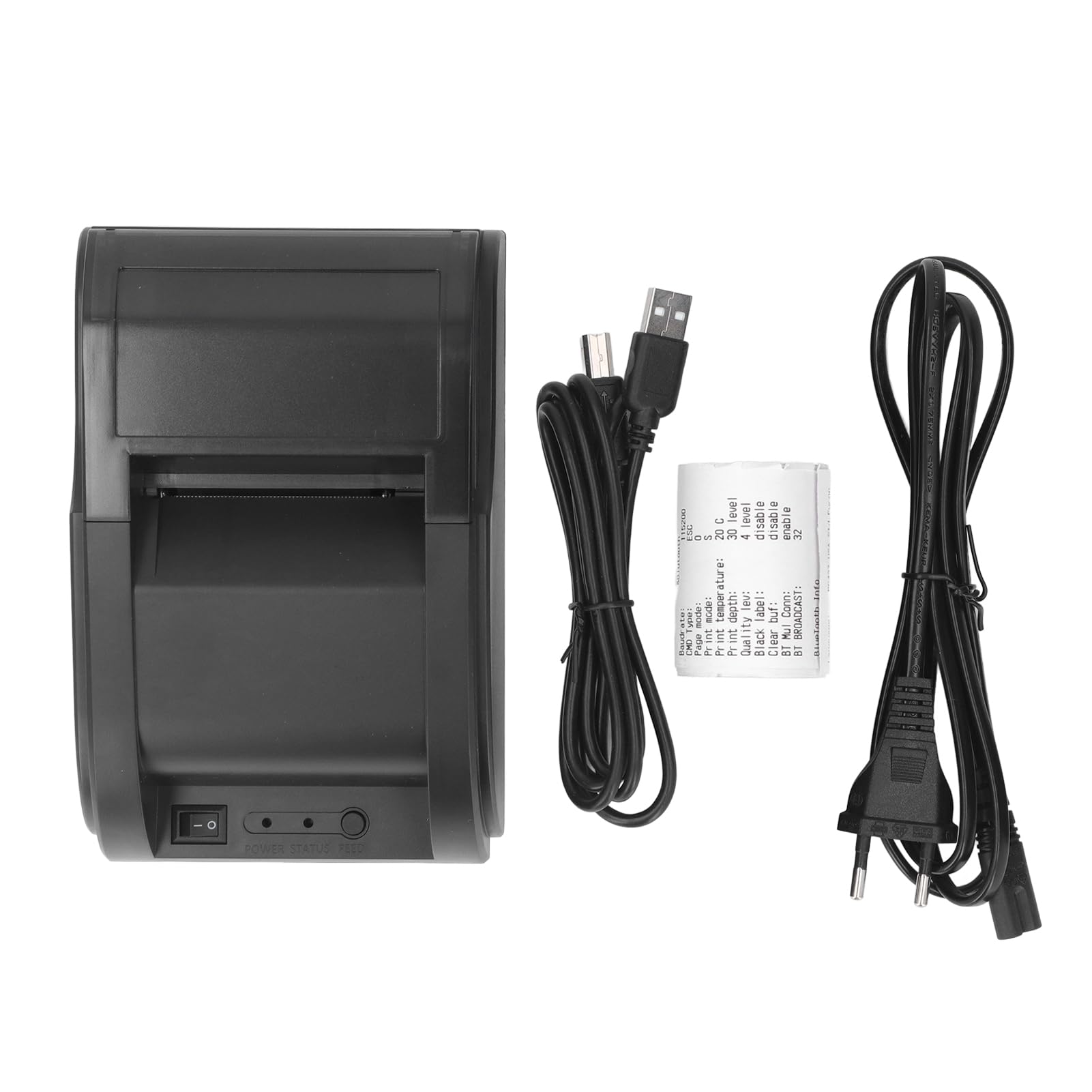 Domary Drukarka Termiczna 203 Dpi z USB do Etykiet Paragonowych na Komputer | Rozmiar Paragonu, Szybkie Drukowanie 90 Mm/s, materiał ABS, Wsporniki i kompatybilność z ESC POS