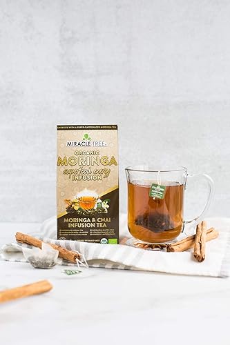 Miniatura 5 de Miracle Tree 's Moringa Energy Tea - Chai  Mezcla de súper cafeína  Alternativa de café saludable, perfecta para la concentración  Certificado