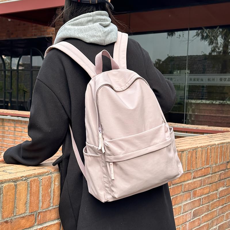 Backpack for Women Large Capacity Lightweight Travel Style Comfortable Shoulder Fit Versatile Daily Carry Perfect (Pink)2