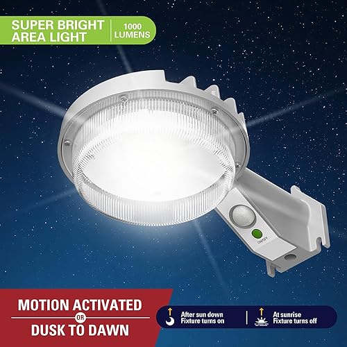 Miniatura 6 de HALO Luz de área de seguridad LED para exteriores con energía solar de 1000 lúmenes activada por movimiento