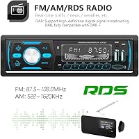 CAMECHO DAB+ Autórádió Bluetooth MP3 Lejátszó 4x50W USB SD Kártya Távirányítóval 4