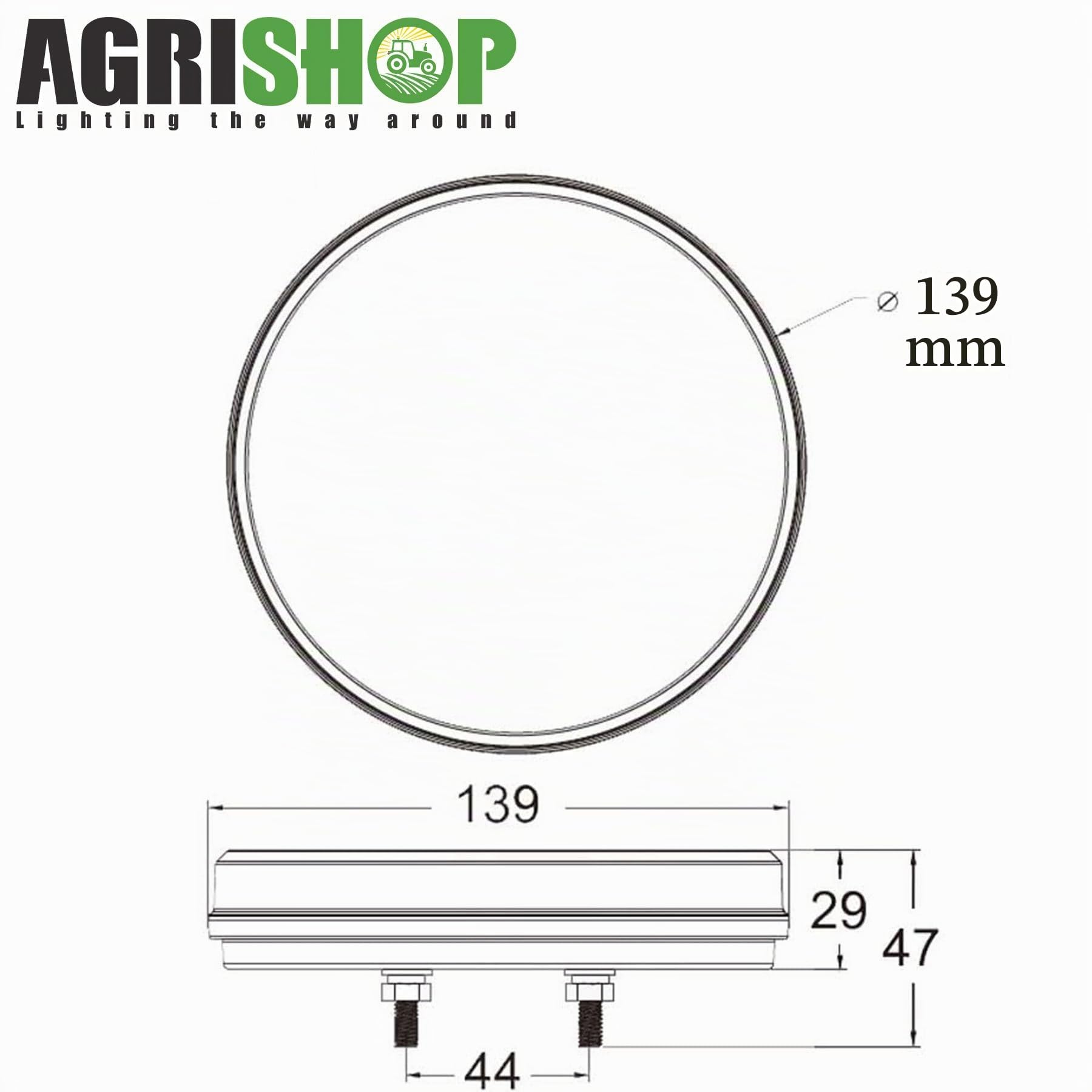 2 Stück 12/24V LED Runden Hamburger Rückleuchten für Anhänger, LKW, Rücklicht Anhängerbeleuchtung Heckleuchten Wasserdicht für RV Wohnwagen Traktor Van E-Mark, Rot, 50 Leds, 4,5 Watt, IP67