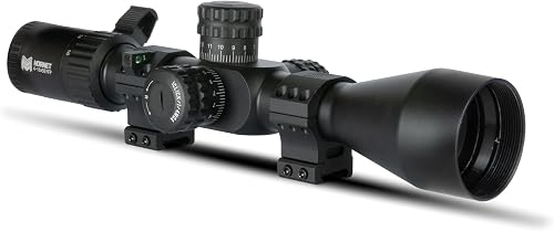 Monstrum Hornet 4-16x50 FFP Rifle Scope | Includes Zero Stop, Bubble Level Scope Rings, and Detachable Sunshade | X-Tree MIL Reticle
