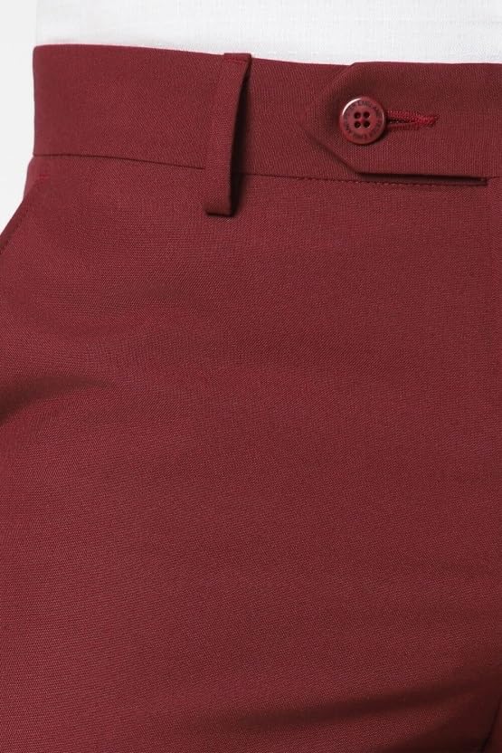 Image of MALENO Slim Fit Ankle Length Cotton Lycra Blend Formal Trouser for Men | Stretchable Ankle Length Formal Pant for Men