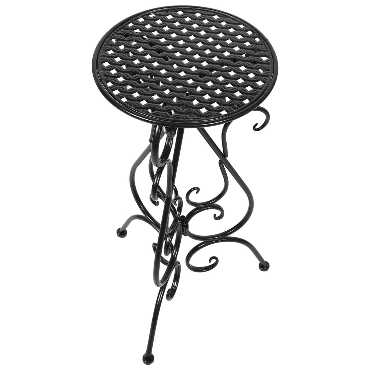 EXCEART Soporte para Baño de Aves de Hierro Negro de 22 Pulgadas Base Ancha y Diseño de Tripié Estable para Patio y Porche