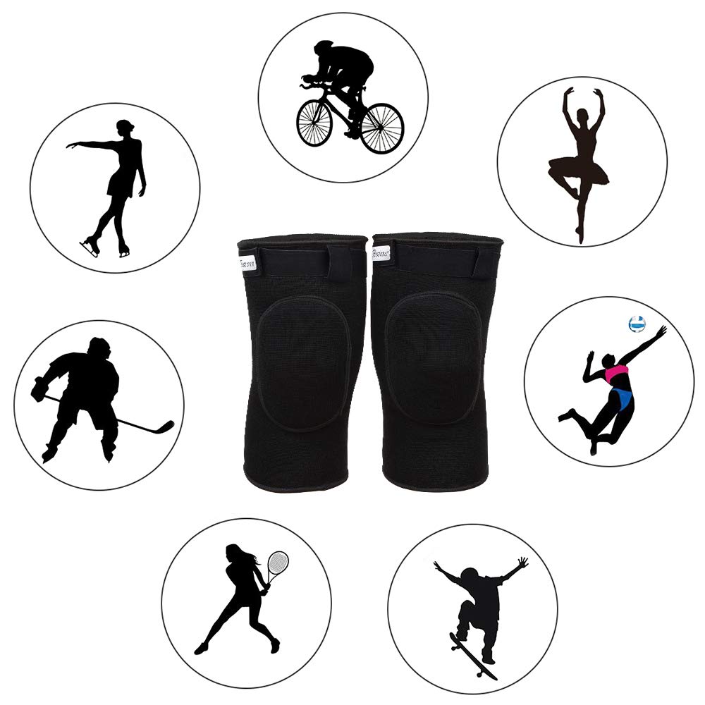 1 Par Rodilleras Deportivas de Esponja Apoyo de la Rodilla Unisex para Crossfit Voleibol Bicicleta Baloncesto