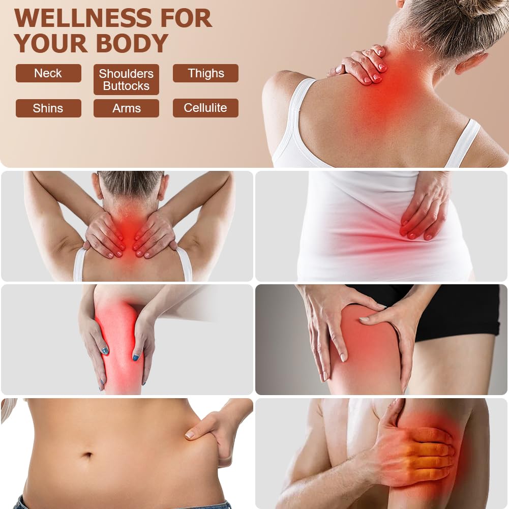 ACWOO Faszienrolle Holz, 2 Stück Faszienstab holz, Massageroller Holz, Anti Cellulite Massage Massagegerät für Muskelentspannung, Körperformung, Gua Sha Massage