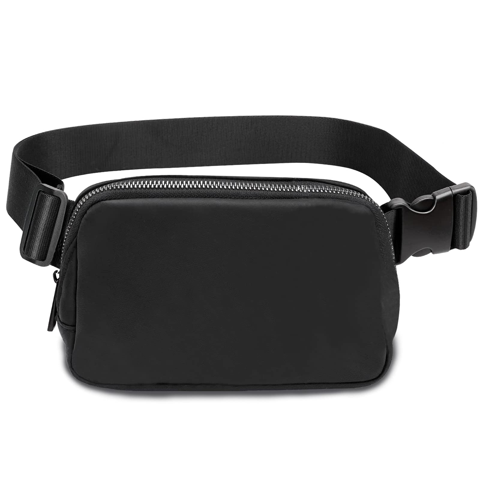 BomvabeBelt Bag for Women Fanny Pack Dupes, Fashion Crossbody Lulu Waist Pack Lemen Bag with Adjustable Strap, Everywhere Belt Bag for Travel Outdoors Running Hiking, Black