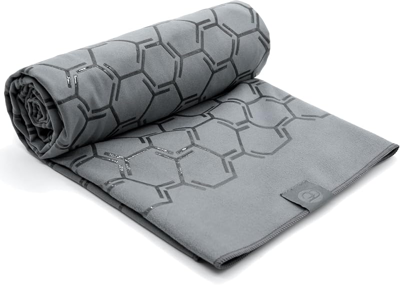 Double Sided Silicone Yoga Mat Towel, 72" x 26.5" | Double-Sided Silicone Grip, Non Slip Surface, Absorbent Microfiber, Hot Yoga & Vinyasa