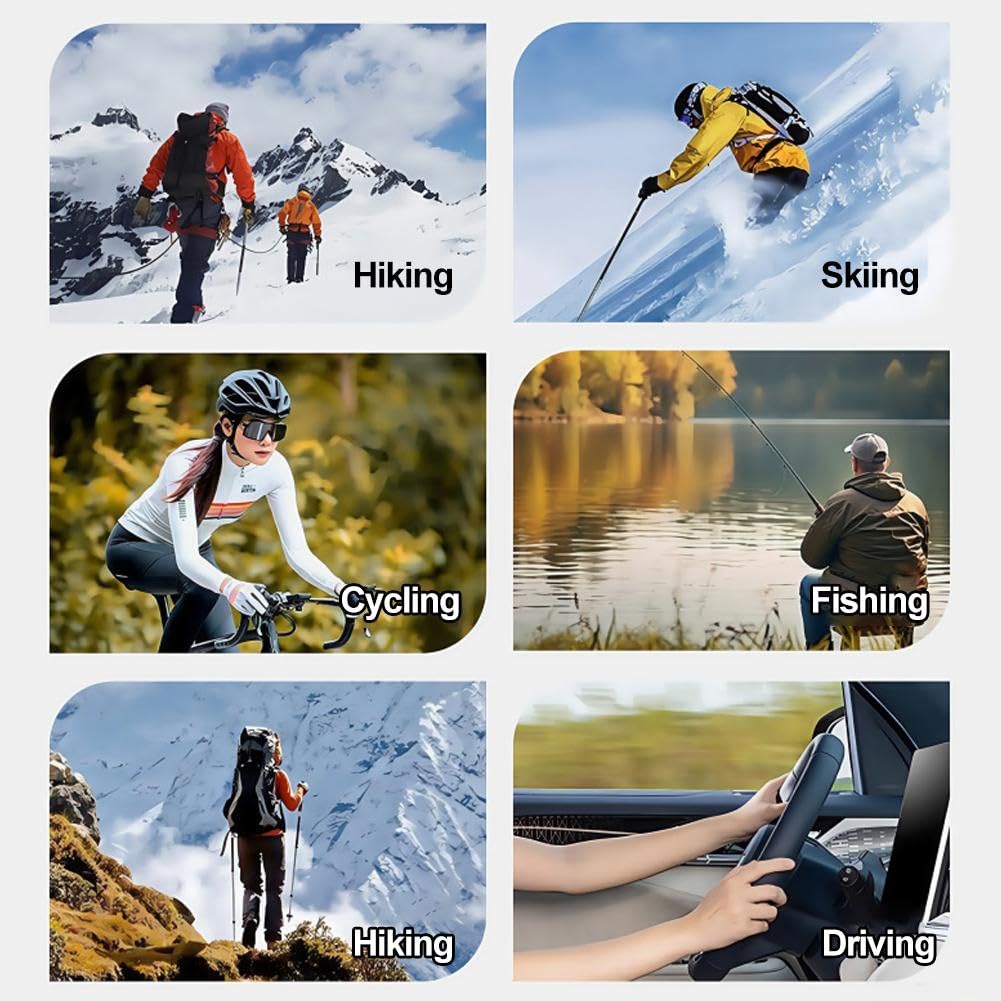 4K HD Action Camera Occhiali da sole Smart Video Registrazione con Audio/Bluetooth, Naselli in Silicone Antiscivolo, Include Scheda 32GB per Sport e Attività