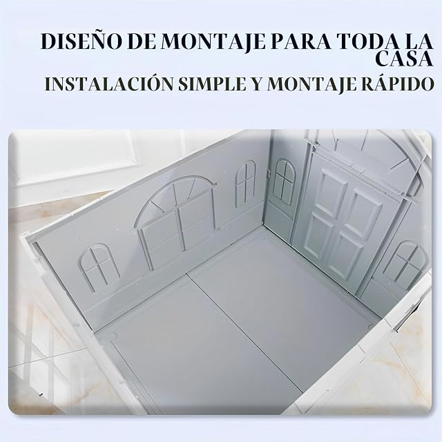 Foto 2 de 5 de Lanco - Caseta para Perros Pequeños y Medianos. Uso Interior y Exterior con ventilación. Material Resistente.…