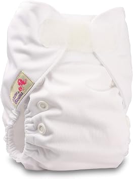 Littles & Bloomz Reusable Pocket Cloth Nappy Diaper for Newborn and Premature Babies, 1 Nappy with 2 Microfibre Inserts, Design 1