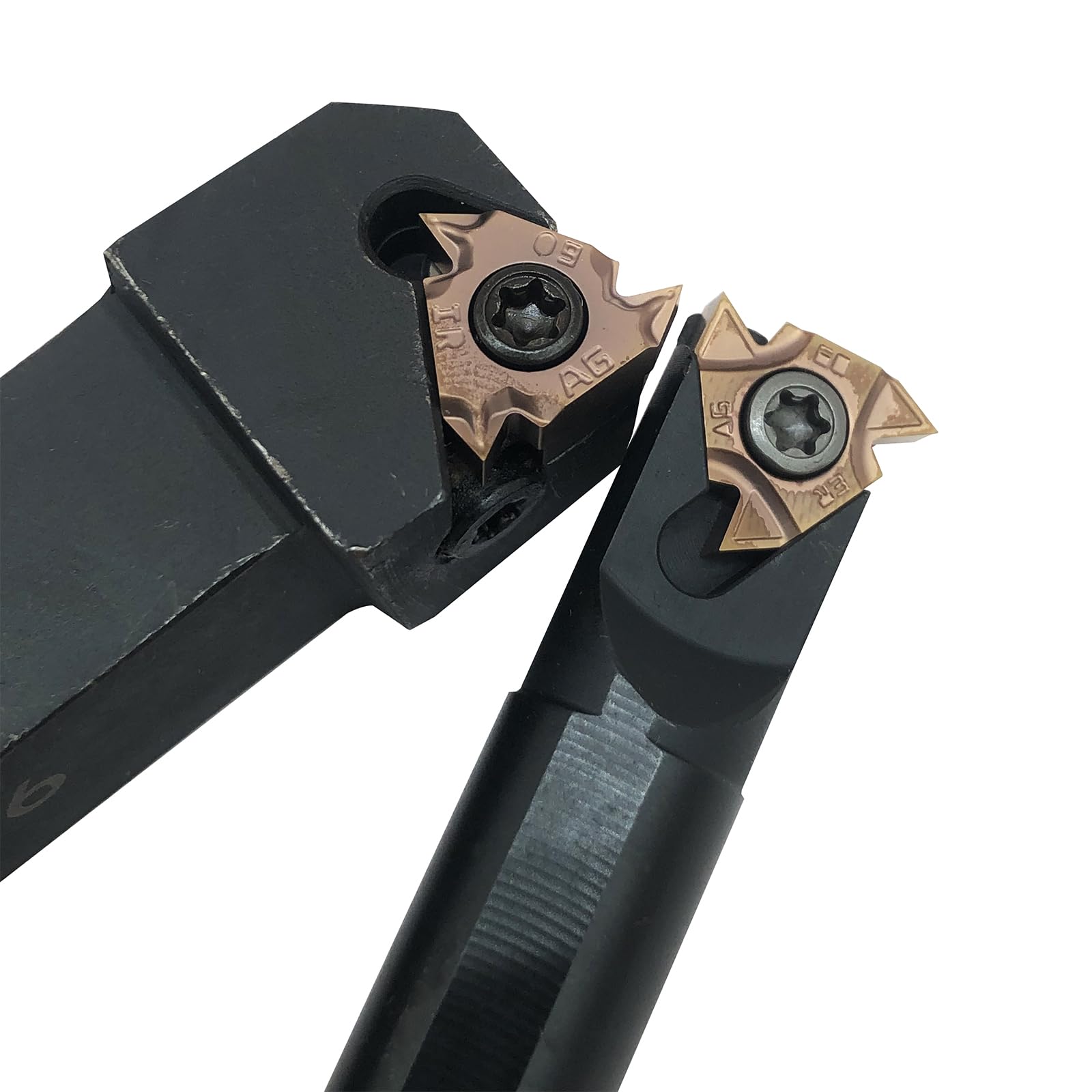 Barre de forage SNL0012M16 + SEL1616H16 - Inserts filetés intérieurs pour tours - Porte-outil rotatif avec 5 pièces 16ER AG60 + 5 inserts de rotation en carbure 16IR AG60.