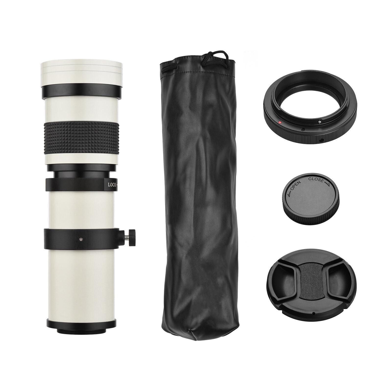 MF Super Téléobjectif Zoom F/8.3-16 420-800 mm Monture EF T Bague d'adaptation universelle 1/4