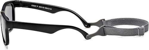 Miniatura 3 de COASION Lentes de sol polarizados flexibles con correa ajustable para bebés recién nacidos de 0 a 24 meses