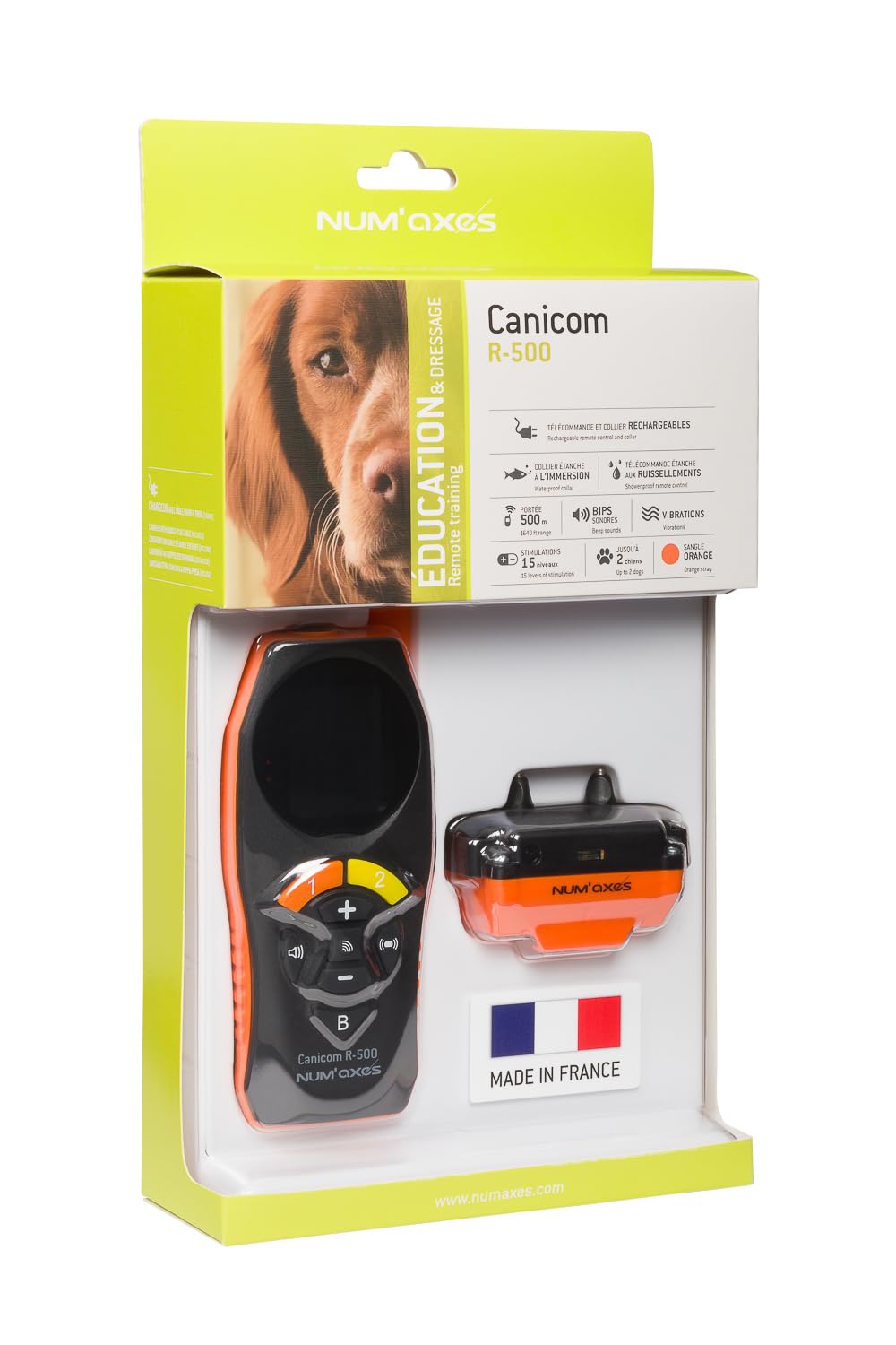 Canicom R-500 - Ensemble DE Dressage pour Chien Rechargeable NUM'AXES