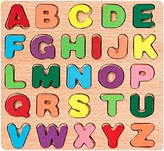 Wooden Learning Educational Board for Kids, Puzzle Toys for 2 Years Old Boys & Girls Educational Toys for Toddlers & Preschoolers (ABCD Puzzle)