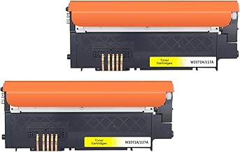 Yowell 117A Toner Yellow Compatible with HP 117A Yellow for Toner HP Color Laser MFP 178nwg for Color Laser MFP 179fwg 179fnw 178nw 150nw 150w 178 179 W2072A - 2 Yellow