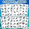 96 PCS Cute Orca Pre-Cut Temporary Tattoos for Kids | Super Cute Orca Themed Birthday Party Favors, Supplies, Decorations, Sea Ocean Animal Whale Tattoo Stickers, School Rewards & Gifts For Boys Girls #2