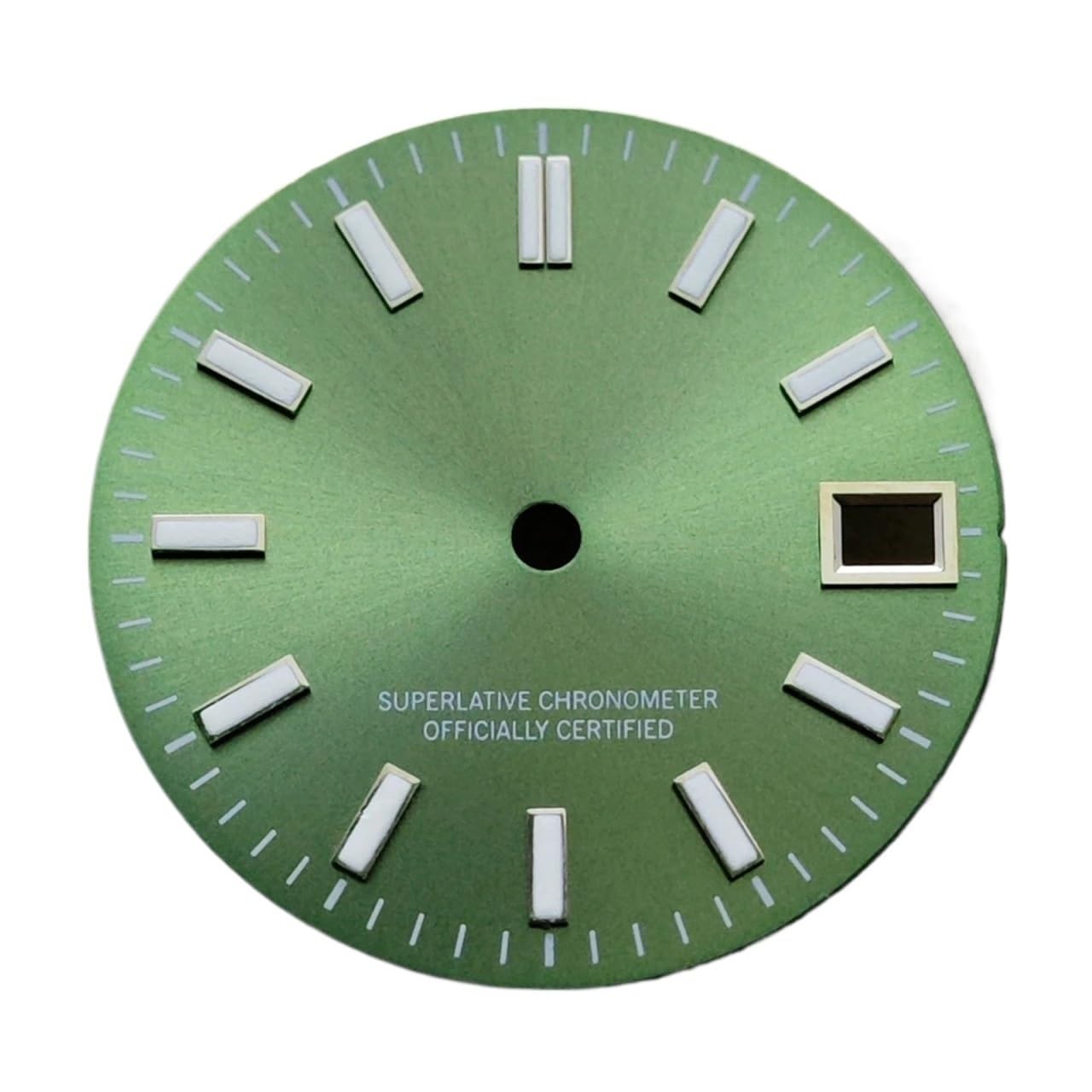 Cadran NH35 28.5mm montre calendrier unique vert lumineux accessoire mod