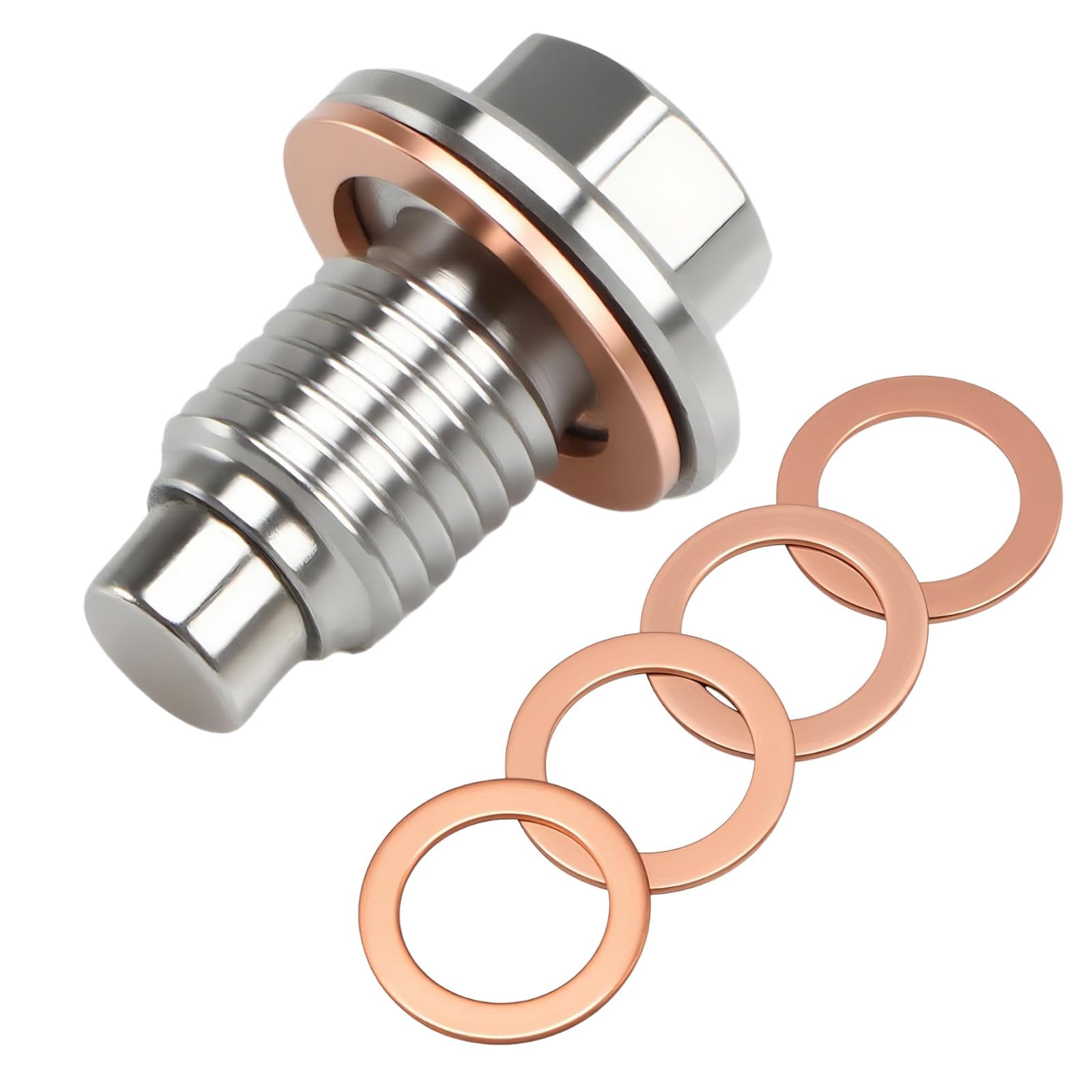 Bouchon de vidange magnétique M12 x 1,5 en acier inoxydable