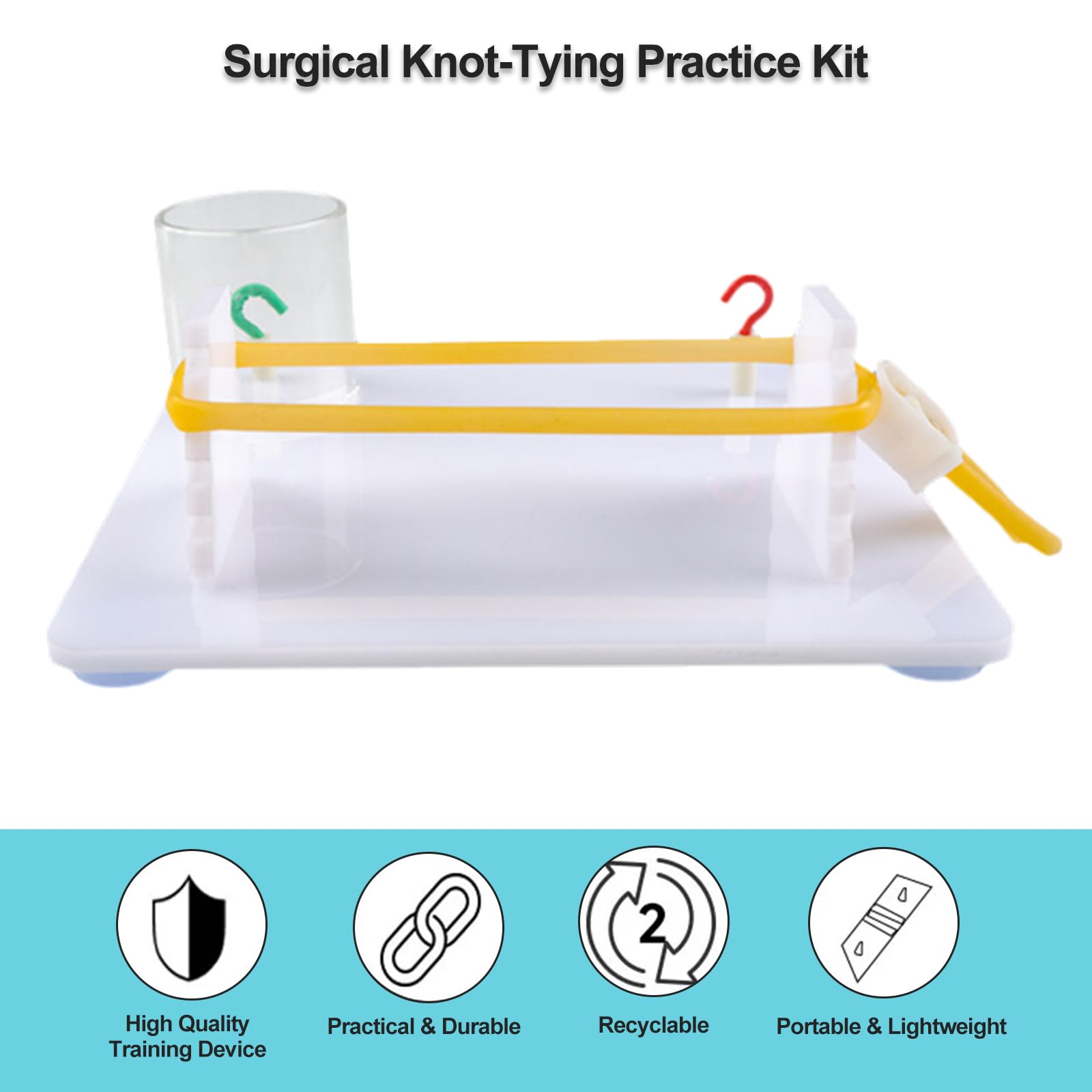 Surgical Knot-Tying Practice Kit - Suture Training Tools, Master Knotting Techniques for Clinical Students & Professionals, 1 Set