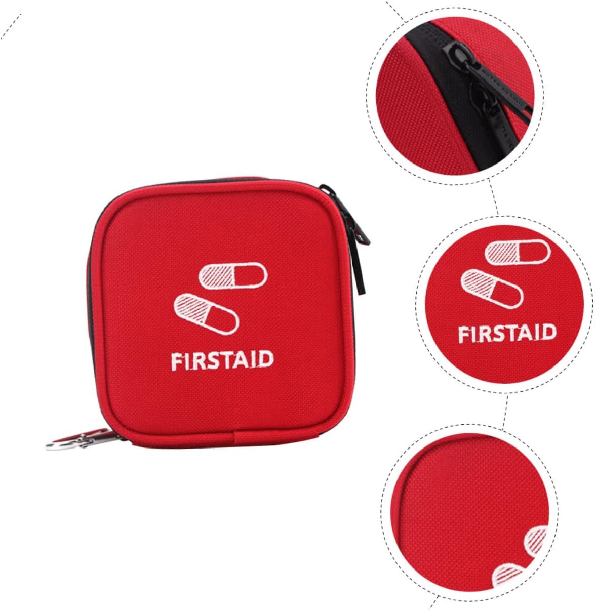 minkissy Portable Emergency First Aid Kit Bag Travel Essentials Storage Bag for Medicine Camping