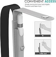 Vista 6 de MoKo Funda para Lápiz Compatible con Apple Pencil (USB-C), Funda Protectora Desmontable con Banda Elástica para Lápices Stylus para Apple Pencil