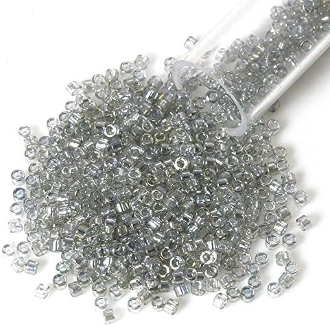 Miyuki Delica Seed Bead 11/0 Gold Luster Grey (3 Gram Tube)