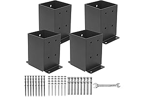 4x4 Post Base 4 Pcs Post Brackets, Heavy Duty Metal Post Anchor