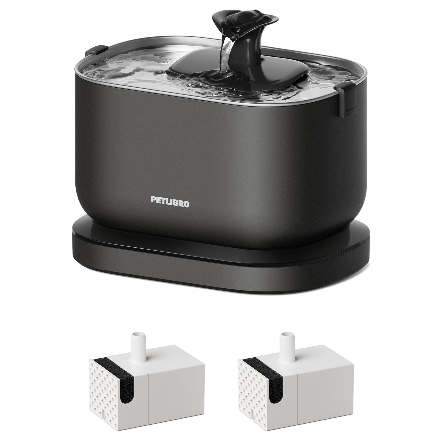 PETLIBRO Fontana per gatti senza fili con sensore di movimento, facile pulizia, n°1 Dockstream per gatti, senza fili, con batteria da 5000 mAh, 23 dB ultraleggera, senza BPA, 2 pompe