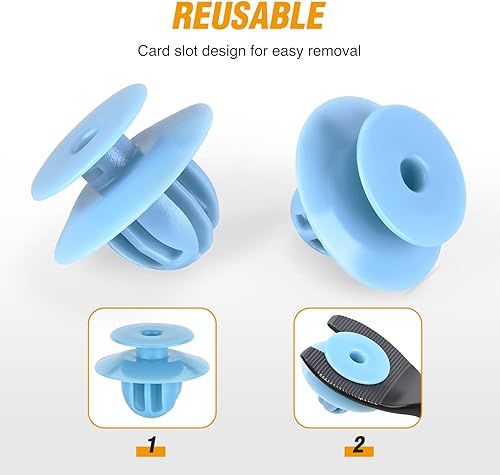 Miniatura 4 de GOOACC 175 piezas de guardabarros y parachoques tipo empuje, retenedor de aislamiento de capó, 17 tamaños, clip de enrutamiento de alambre,