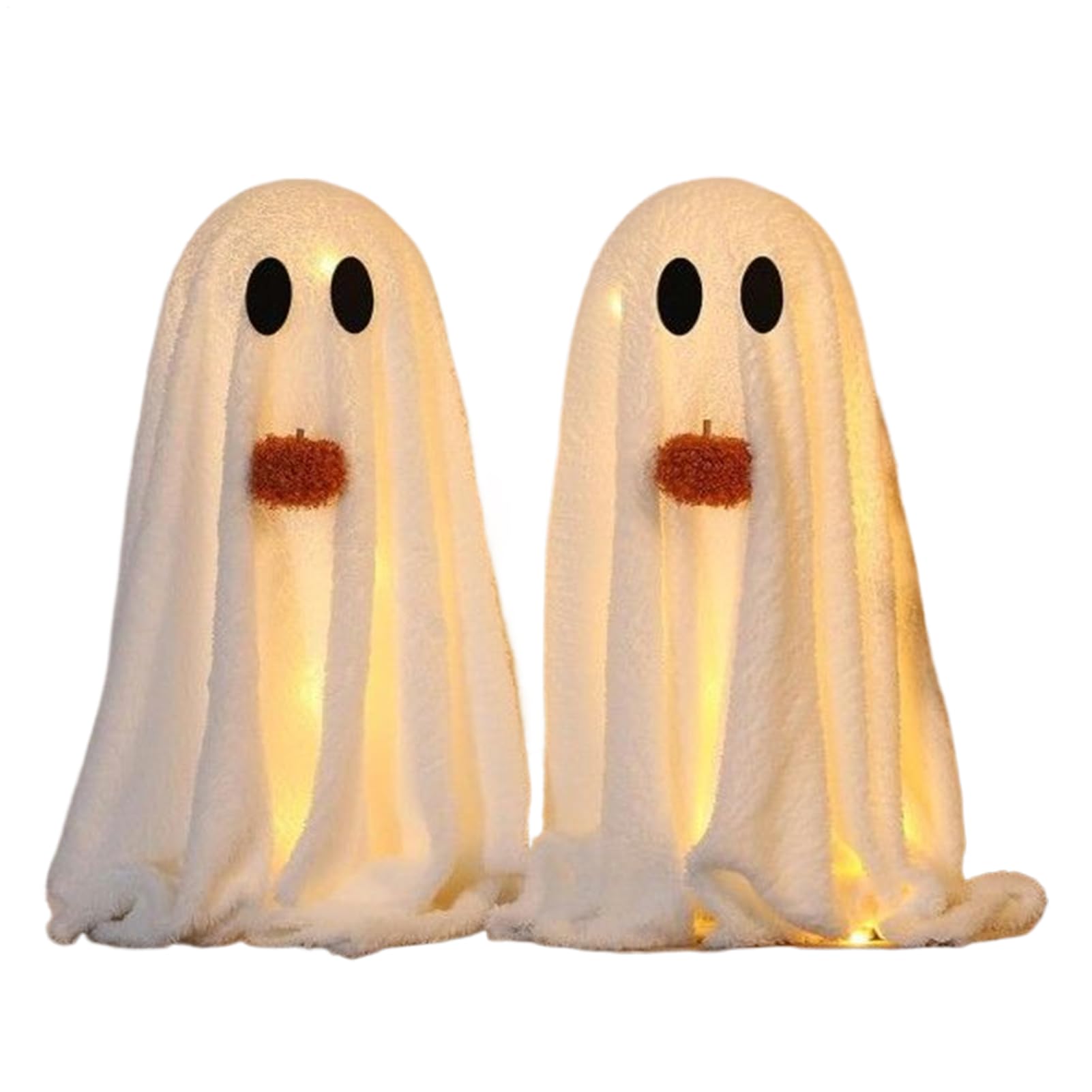Dekoracje na Halloween, 2 sztuki, podświetlany duch, dekoracja imprezowa, do użytku wewnątrz i na zewnątrz, artykuły halloweenowe do ogrodu, podwórka, kuchni, półki na książki, kominka, trawnika