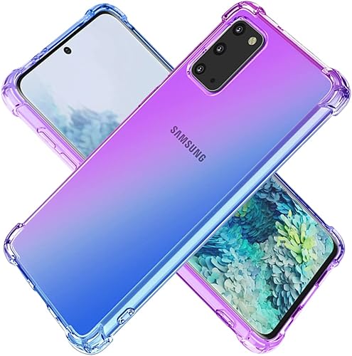 KOARWVC Funda para Galaxy S20 5G, Samsung S20 SM-G981U, funda transparente degradado, delgada, antiarañazos, TPU, a prueba de golpes, funda