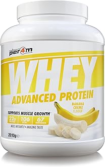 Whey Protein Powder | High Protein Shake for Muscle Growth & Recovery | Low Sugar Gym Supplement | Sports Nutrition Drink + Amino Acids (2010g, Banana Creme)
