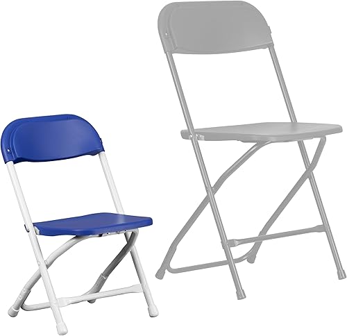 Miniatura 10 de Flash Furniture Paquete de 2 sillas plegables de plástico azul para niños