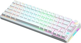 Sxhlseller Mechanical Gaming Keyboard, 68 Keys US Layout RGB Backlit Wired Keyboard, Hot Swap Blue Switch Mechanical Keyboard for Computer PC