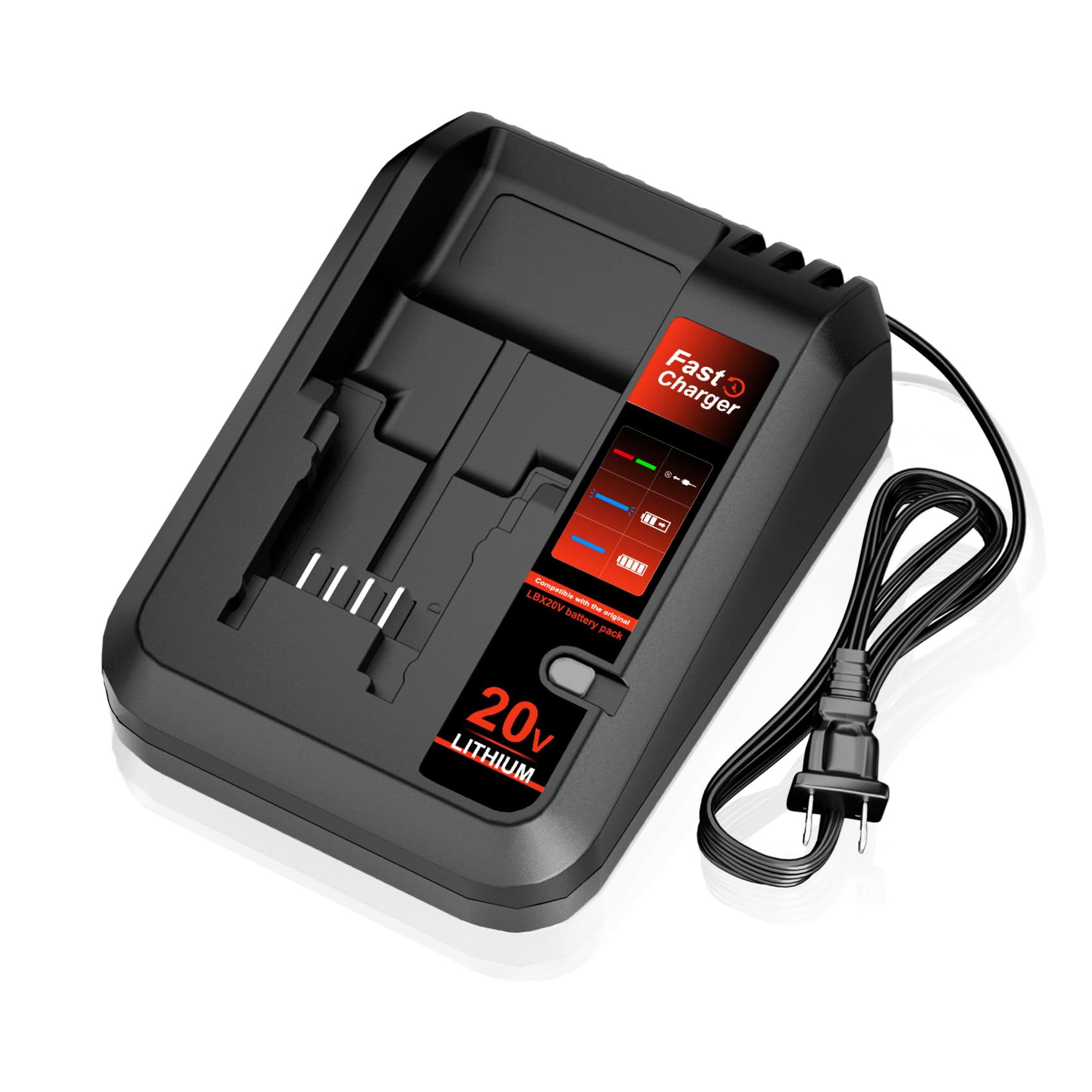Photo 1 of ?Not for 12V Battery? BDCAC202B Replacement for Black and Decker 20V Charger BDDC201B, Compatible with Black and Decker 20 Volt Lithium-Ion Batteries LB2X4020 LBXR20 LBXR2020APB LBD1520S LDB2020S