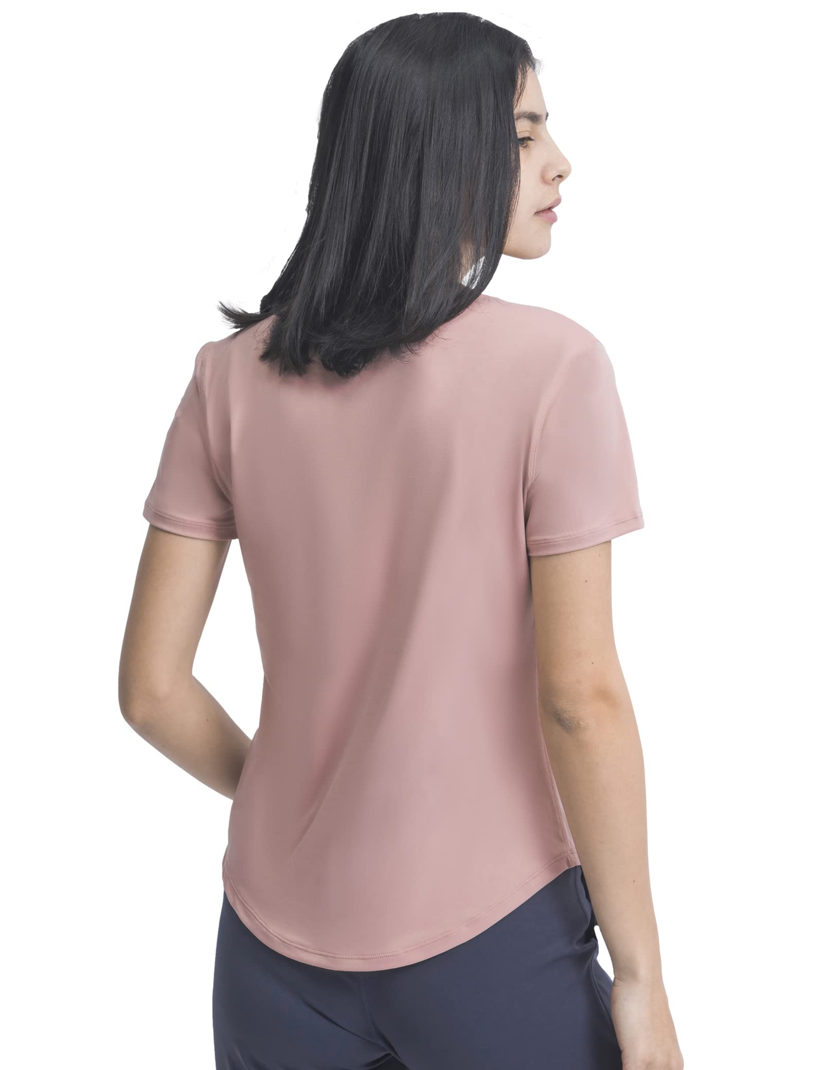 Damen Funktionsshirt Kurzarm, Schnelltrocknendes Sport T-Shirt Leichtes Laufshirt Rundhals Trainingsshirt Oberteile Shortsleeve für Laufen Fitness, 3er Pack, 3 To, XL