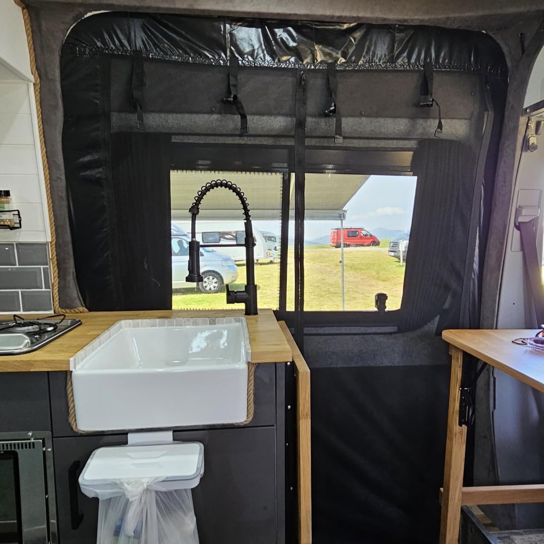 RV Insektenschutznetz Tür Sonnenschutz Bildschirmhalterung Anti-Fliegen Sichtschutz Netz Schiebetür für Mercedes-Benz Sprinter Hochdach