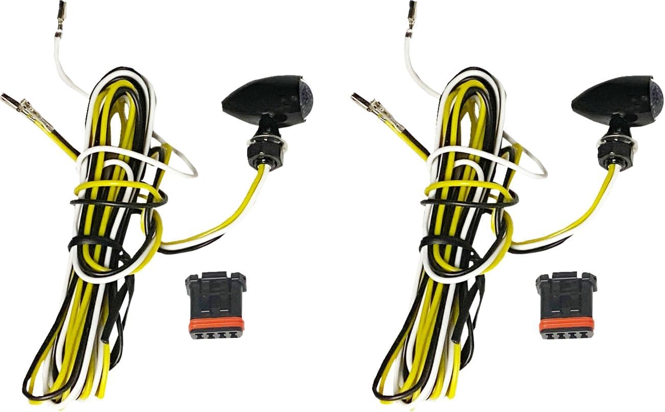 Custom Dynamics CD-MICRO-AW2-B Micro Bullet LED Turn Signal - Amber/White V2 LED, Black Finish