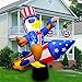 SEASONBLOW 6 Ft 4th of July Inflatables Outdoor Decorations, Eagle on Rocket Decoration LED Light Blow Up Patriotic Memorial Day Decor for Lawn Yard Garden Home Independence Day