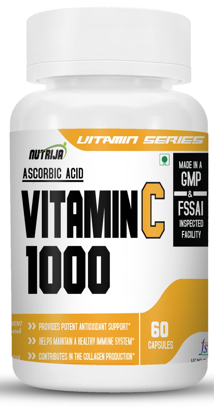 NutriJa Vitamin C/Ascorbic acid - 1000 | for immunity and increase collagen - 60 Capsules (B07SKDV425) Amazon Price History, Amazon Price Tracker
