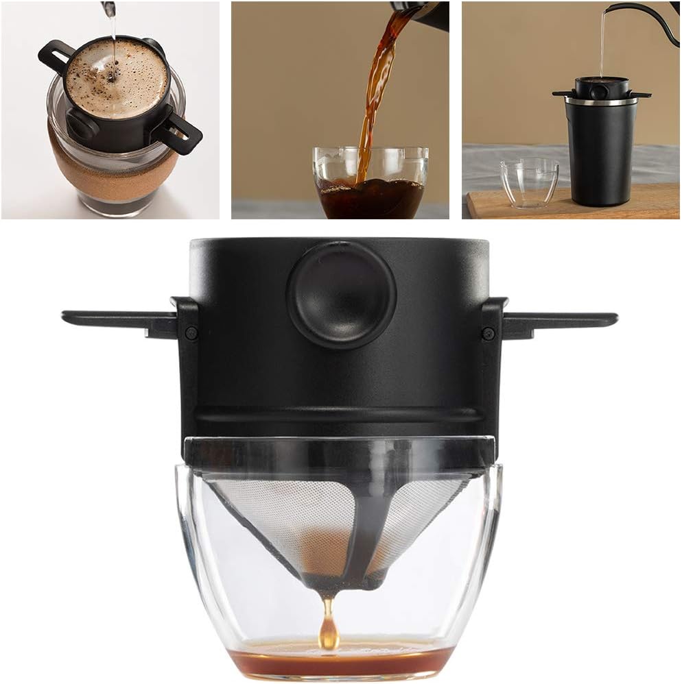Filtro de Café Dobrável Portátil Reutilizável Suporte de Funil Cestas Gotejador de Café