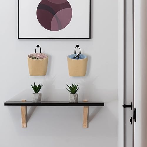 Miniatura 7 de CM Mini cesta colgante, pequeña bolsa de almacenamiento decorativa para pared y puerta, cesta plegable, 2 unidades