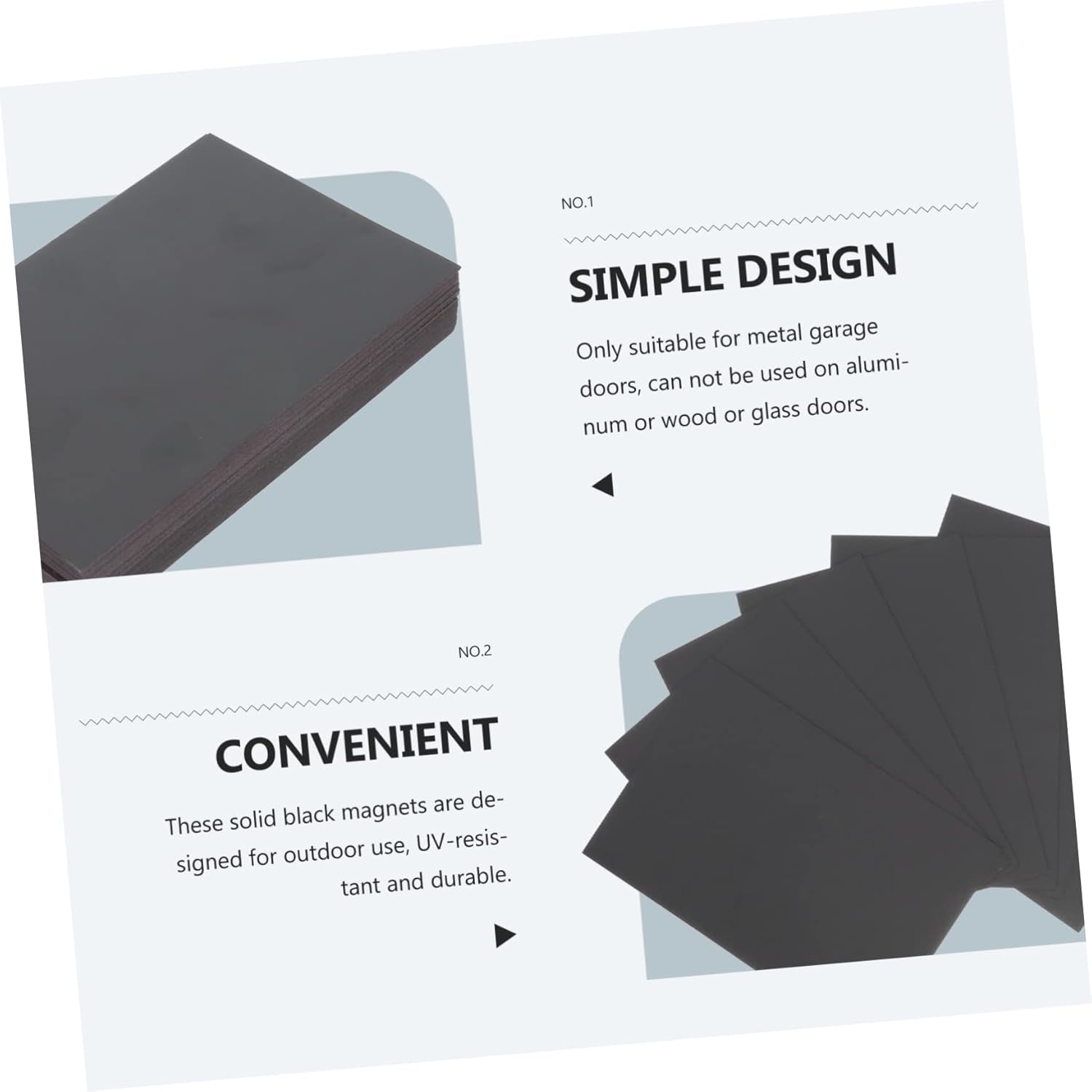 DOITOOL 32pcs Magnetic Garage Door Faux Window Panels Easy to Install Magnetic Sheets for Car Garage Decor Compatible Doors