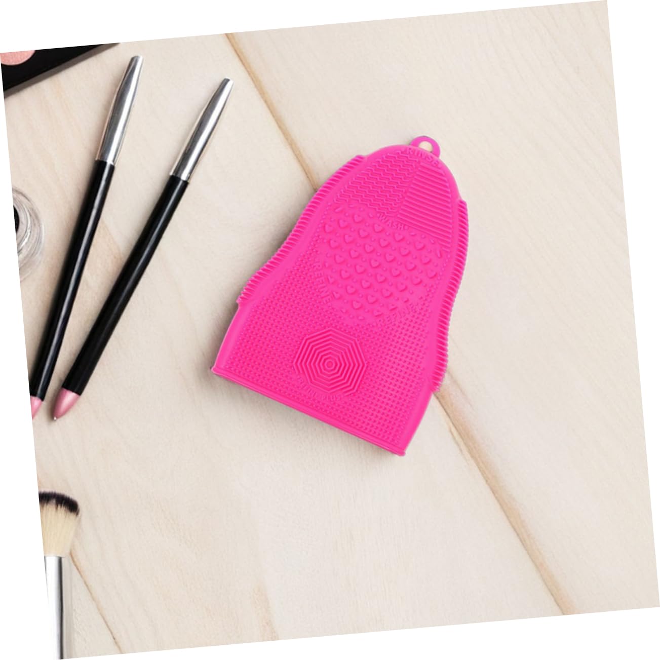 8 Pezzi Tappetino Pulizia Pennelli in Silicone Portatile e Compatto per Detergente Pennelli Cosmetici Multifunzione per Makeup Pittura e Utensili
