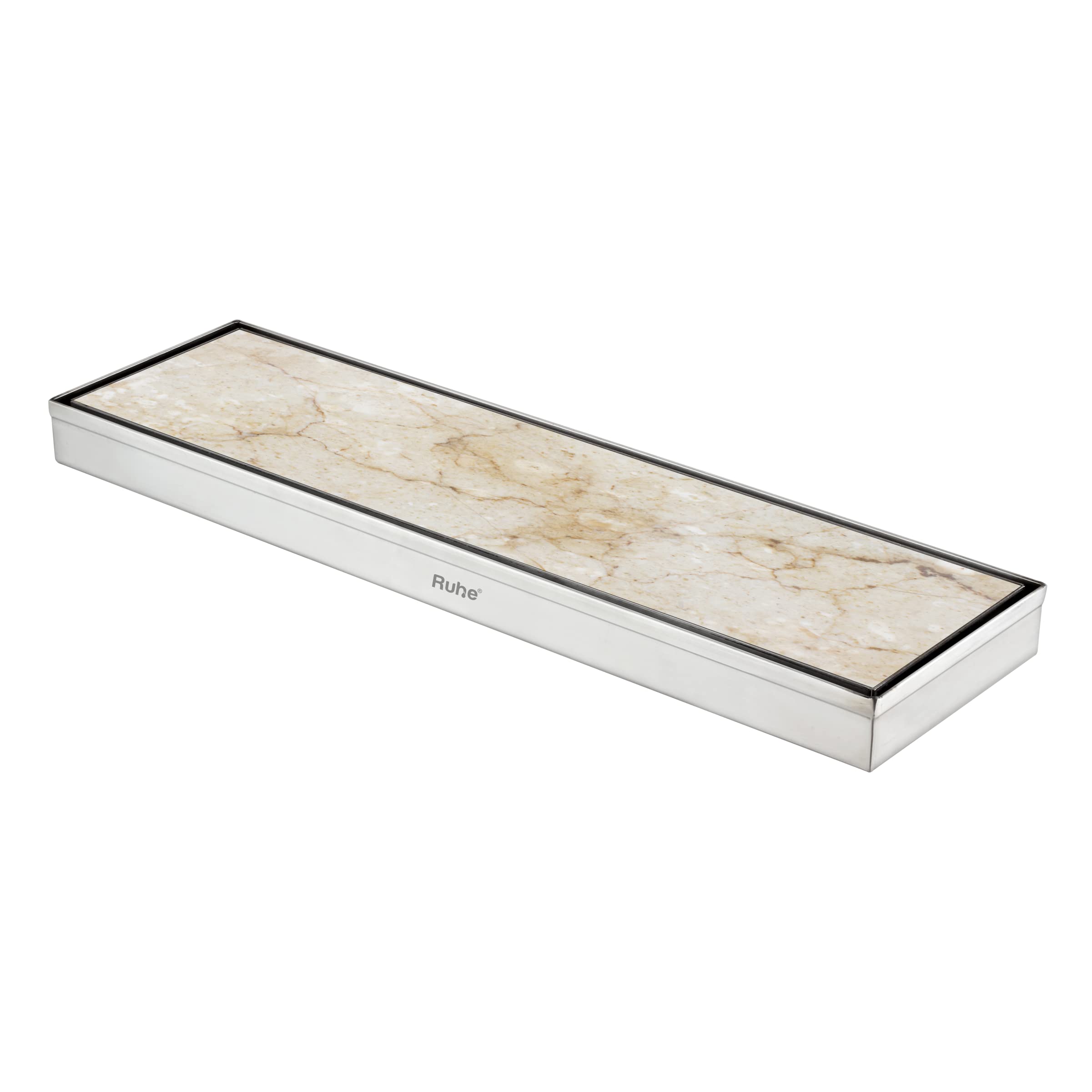 Ruhe® Tile Insert Shower Drain Channel | 24 x 5 Inches Waste Water Floor Drain for 13mm Tile | 304 Stainless Steel Invisible Shower Drain Channel | Drain Channel with Cockroach Trap and Side Hole (B08L3HQ7F8) Amazon Price History, Amazon Price Tracker