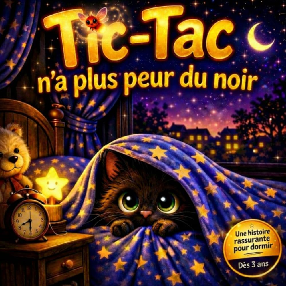 Tic-Tac n'a plus peur du noir: Livre enfant pour dormir. Sommeil agréable. à partir de 3ans.