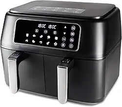 Fritadeira Duas Cestas Air Fryer 8L, Preta, 110v, Hamilton Beach